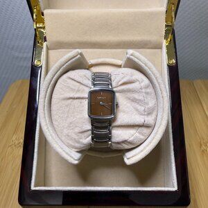 DKNY Solid Stainless Steel Ladies' Tank-Style Watch, 17.5mm